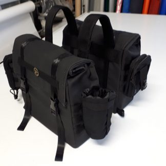 waxed canvas motorcycle panniers