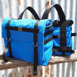 waxed canvas motorcycle panniers