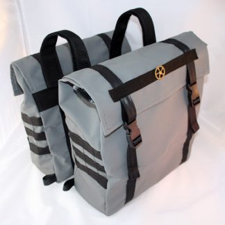 waxed canvas motorcycle panniers