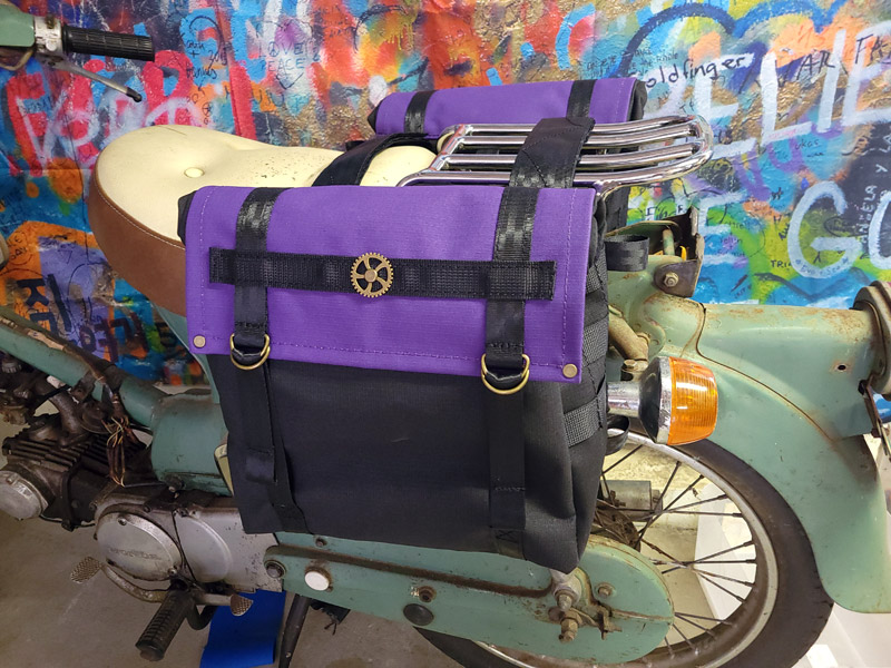Small Panniers in Purple and Black