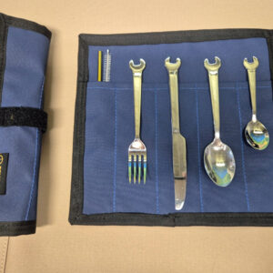 Canvas Cutlery Roll with Spanner Cutlery