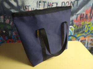 Navy Canvas Shopping Bag